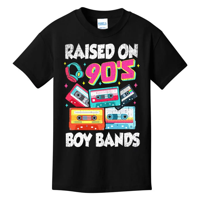 Raised On 90s Boy Bands Cassette Tape Retro Kids T-Shirt