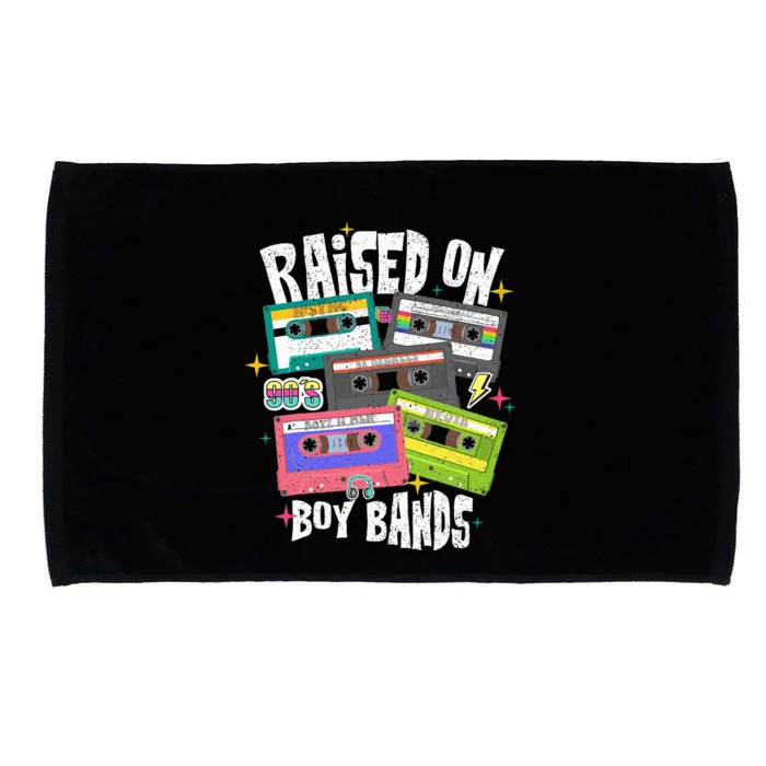 Raised On 90s Boy Bands Cassette Tape Retro Microfiber Hand Towel