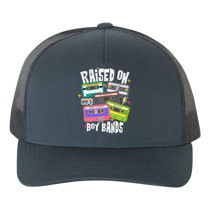 Raised On 90s Boy Bands Cassette Tape Retro Yupoong Adult 5-Panel Trucker Hat