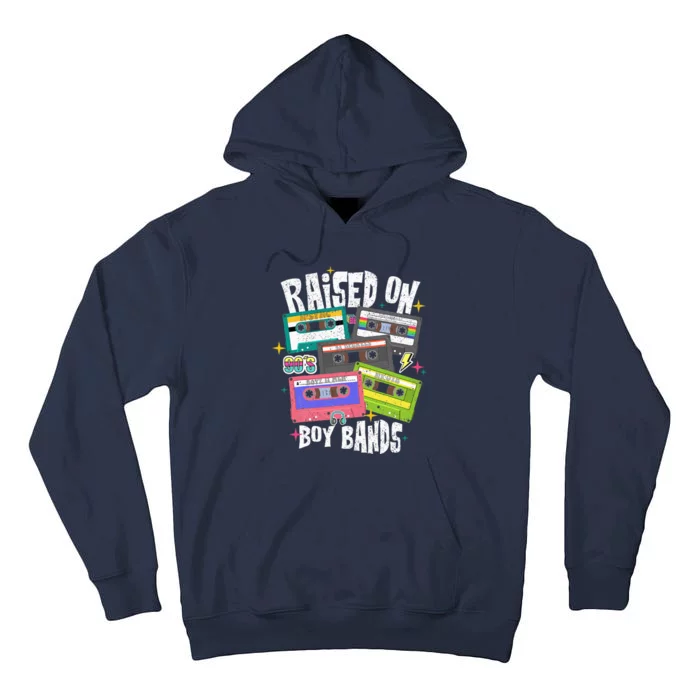 Raised On 90s Boy Bands Cassette Tape Retro Tall Hoodie