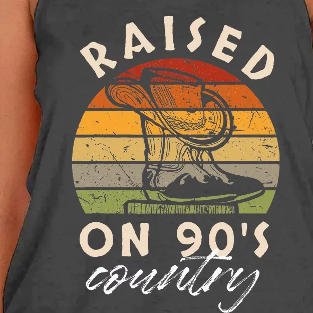 Raised On 90S Country Women's Knotted Racerback Tank