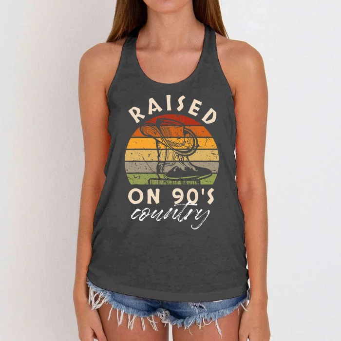 Raised On 90S Country Women's Knotted Racerback Tank