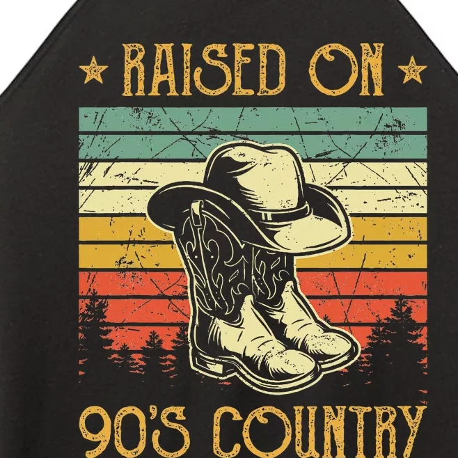 Raised On 90s Country Raised On 90s Country Music Women’s Perfect Tri Rocker Tank