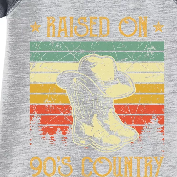 Raised On 90s Country Raised On 90s Country Music Infant Baby Jersey Bodysuit