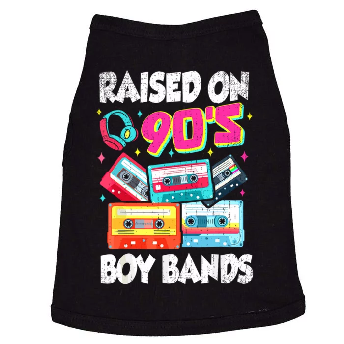 Raised On 90s Boy Bands Cassette Tape Retro Doggie Tank