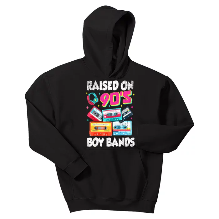 Raised On 90s Boy Bands Cassette Tape Retro Kids Hoodie