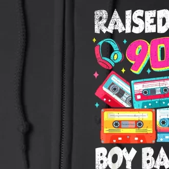 Raised On 90s Boy Bands Cassette Tape Retro Full Zip Hoodie