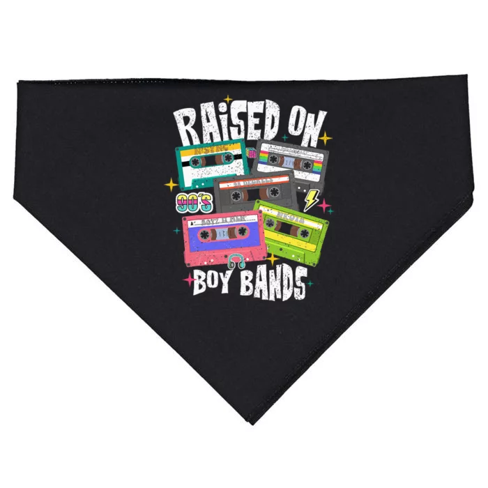 Raised On 90s Boy Bands Cassette Tape Retro USA-Made Doggie Bandana