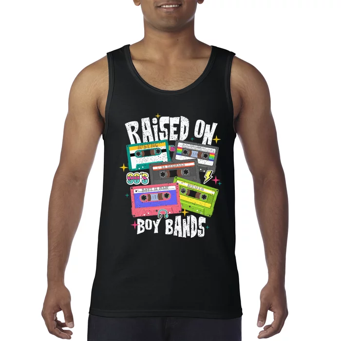 Raised On 90s Boy Bands Cassette Tape Retro Tank Top