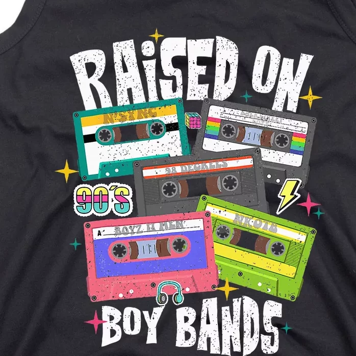 Raised On 90s Boy Bands Cassette Tape Retro Tank Top