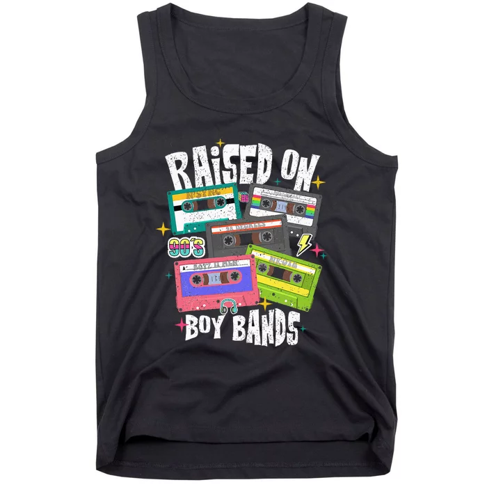 Raised On 90s Boy Bands Cassette Tape Retro Tank Top