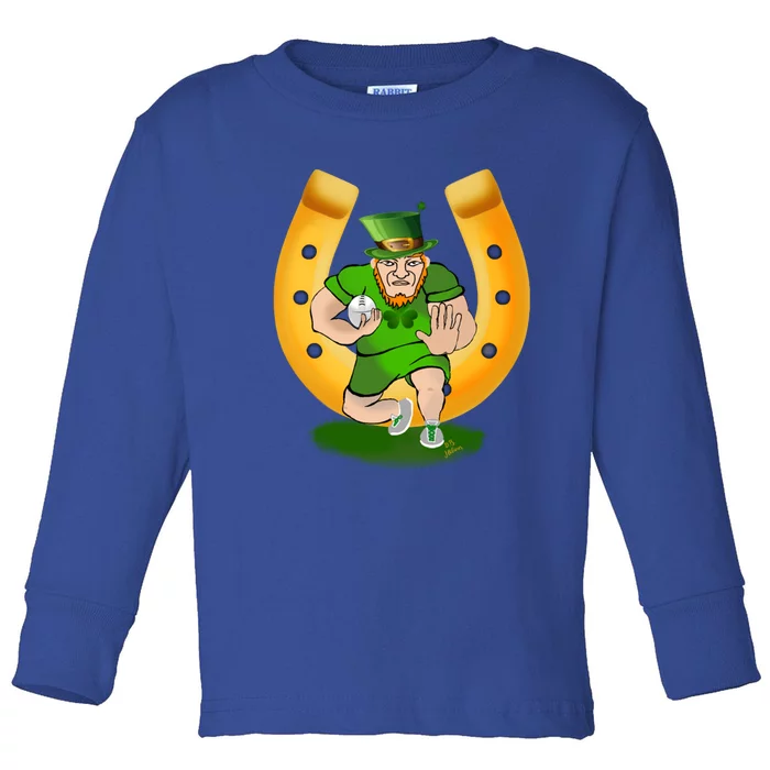 Rugby Outfit American Football Rugby Kobold St Patricks Day Gift Toddler Long Sleeve Shirt