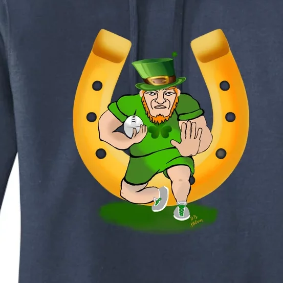 Rugby Outfit American Football Rugby Kobold St Patricks Day Cool Gift Women's Pullover Hoodie