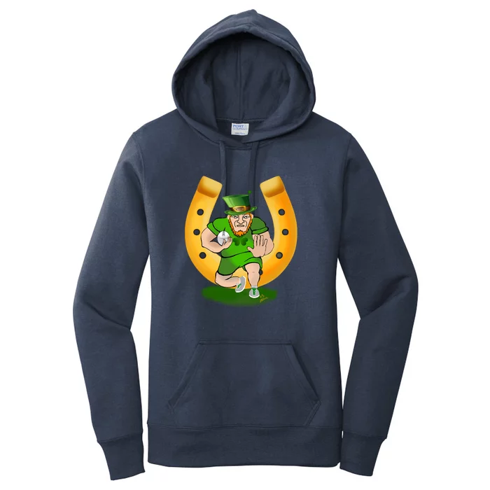 Rugby Outfit American Football Rugby Kobold St Patricks Day Cool Gift Women's Pullover Hoodie