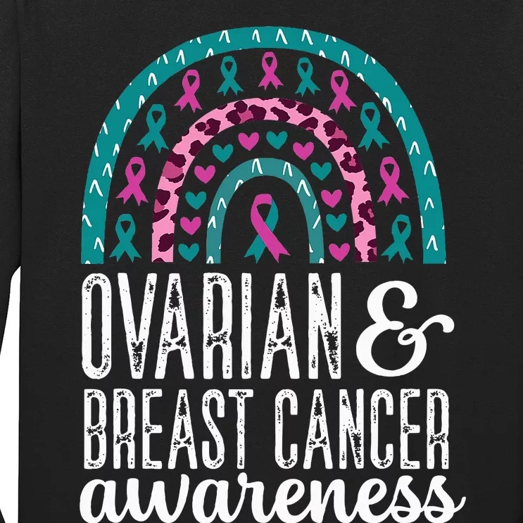 Rainbow Ovarian and Breast Cancer Awareness Long Sleeve Shirt