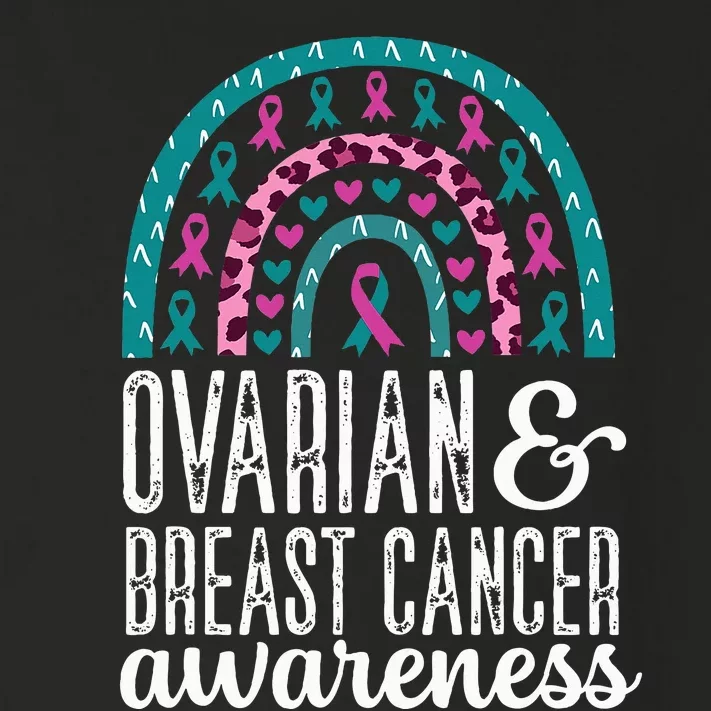 Rainbow Ovarian and Breast Cancer Awareness Toddler Long Sleeve Shirt