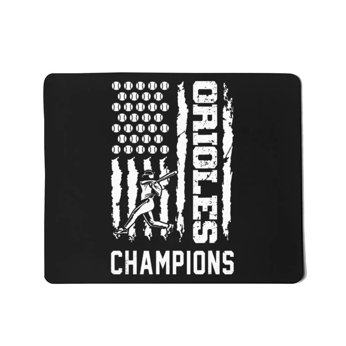 Retro Orioles al East champions vintage design Mousepad