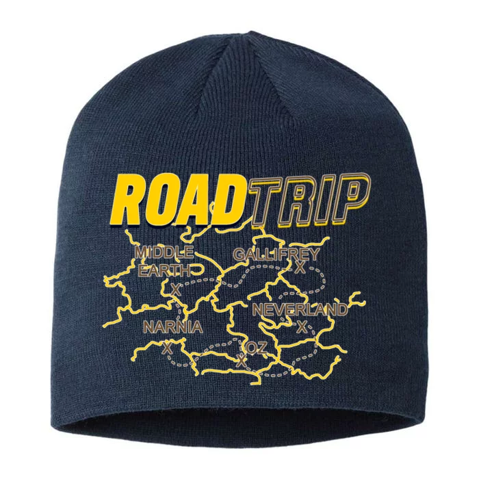 Road Trip Fantasy Treasure Map 8 1/2in Sustainable Knit Beanie