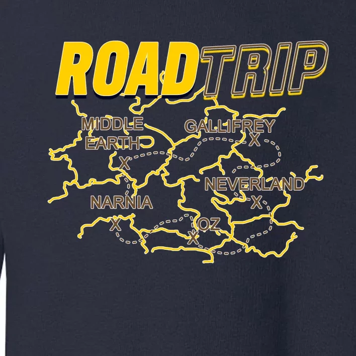 Road Trip Fantasy Treasure Map Toddler Sweatshirt