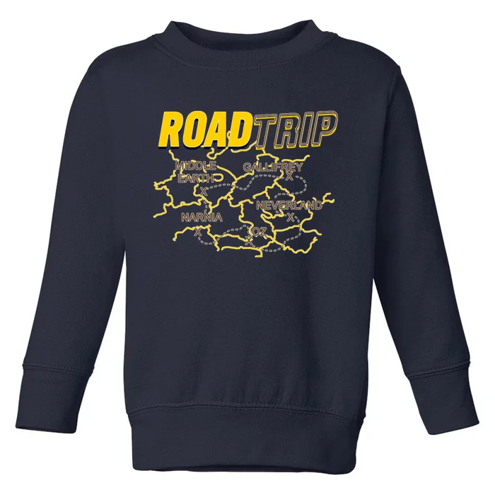 Road Trip Fantasy Treasure Map Toddler Sweatshirt