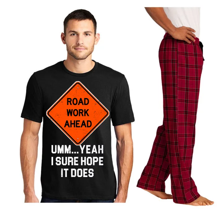 Road Work Ahead Funny Construction Pajama Set