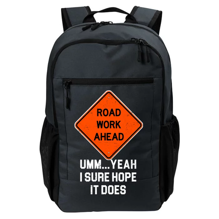 Road Work Ahead Funny Construction Daily Commute Backpack