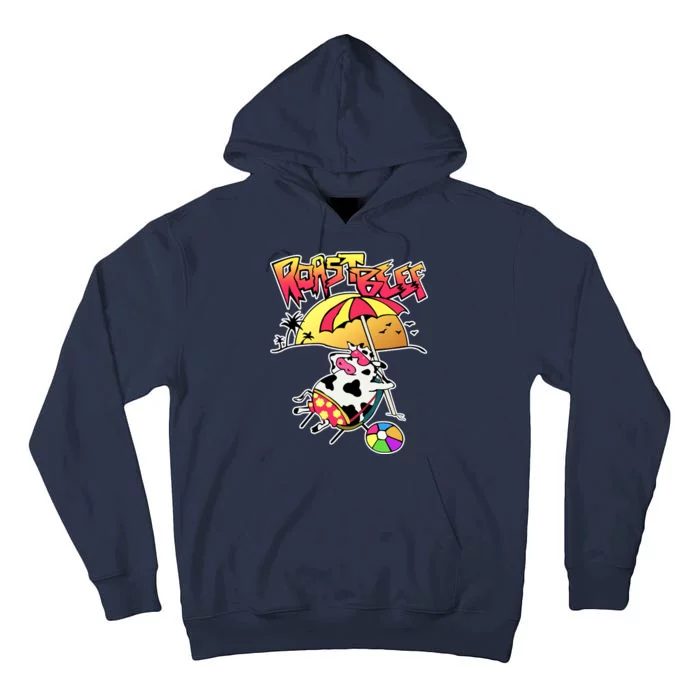 Roast Beef Dustin Cow On The Beach Tall Hoodie