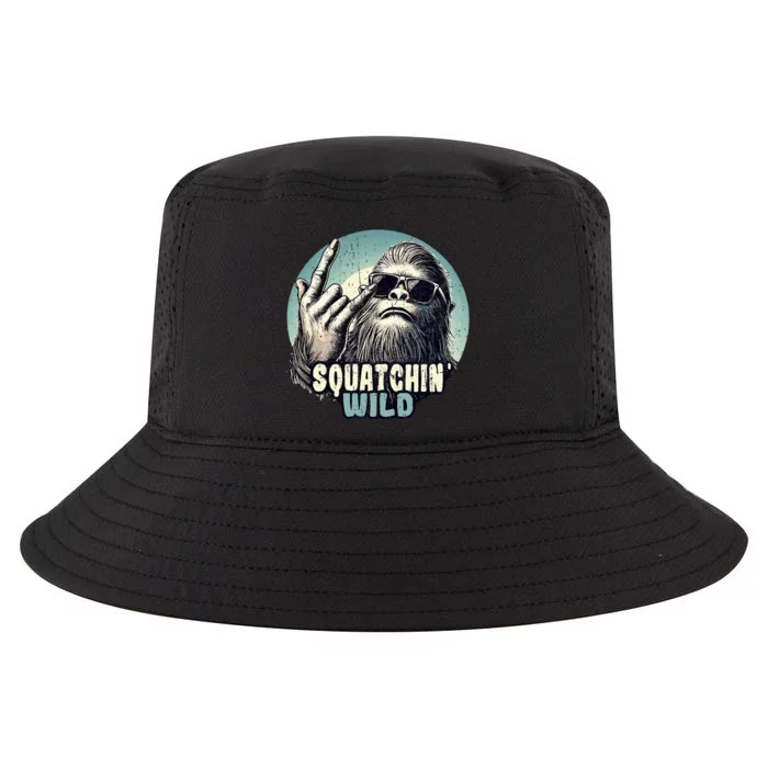 Rock On Bigfoot Sasquatch Rock on Cool Comfort Performance Bucket Hat