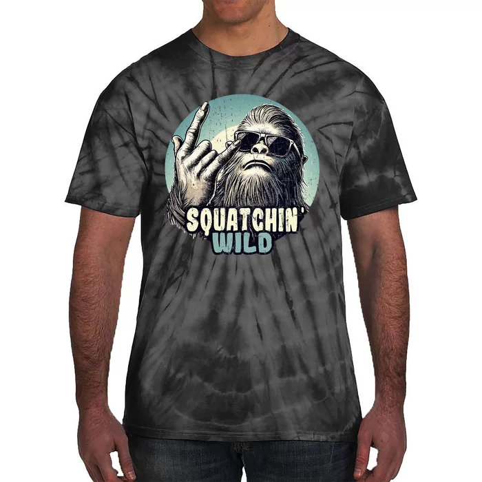 Rock On Bigfoot Sasquatch Rock on Tie-Dye T-Shirt