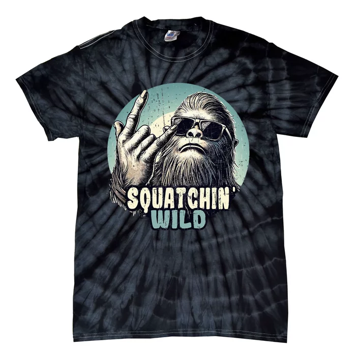 Rock On Bigfoot Sasquatch Rock on Tie-Dye T-Shirt