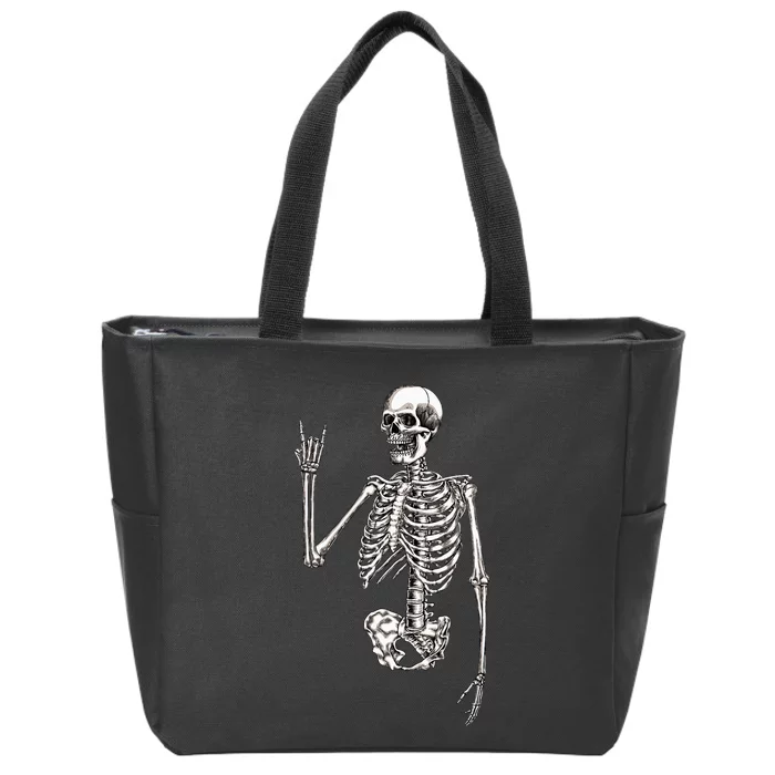 Rock On Band For  Rock And Roll Zip Tote Bag