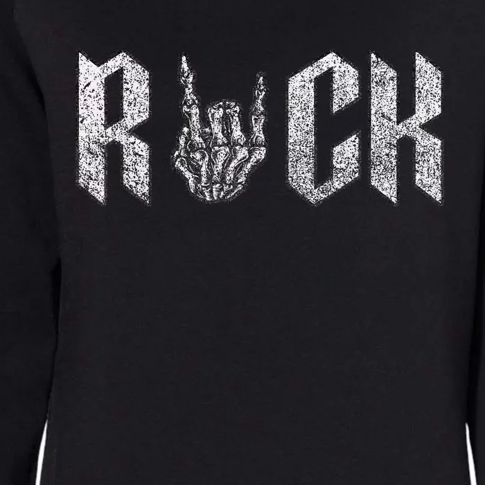 Rock On Band For  Rock And Roll Womens California Wash Sweatshirt