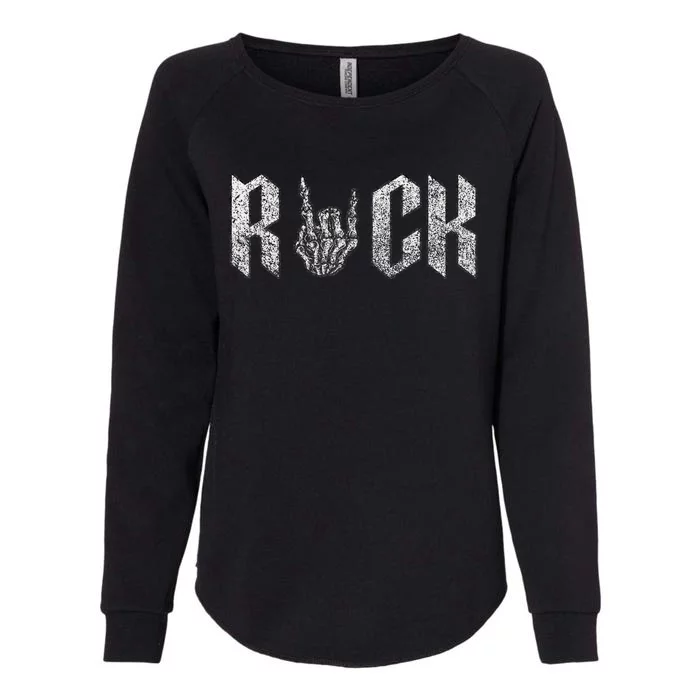 Rock On Band For  Rock And Roll Womens California Wash Sweatshirt