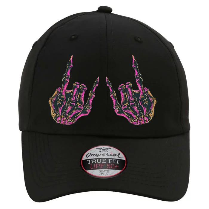 Rock On Band Rock And Roll Skeleton Hands Graphic The Original Performance Cap