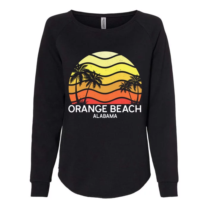 Retro Orange Beach Beach Vintage Vacation Alabama State Gift Womens California Wash Sweatshirt