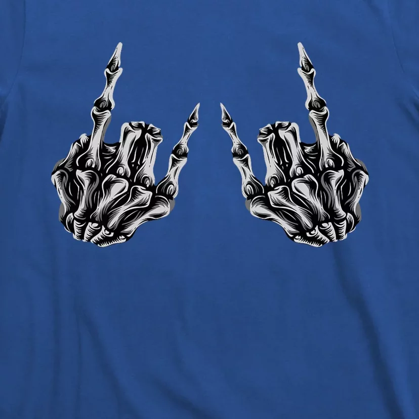 Rock On Band Rock And Roll Halloween Skeleton Hands T-Shirt