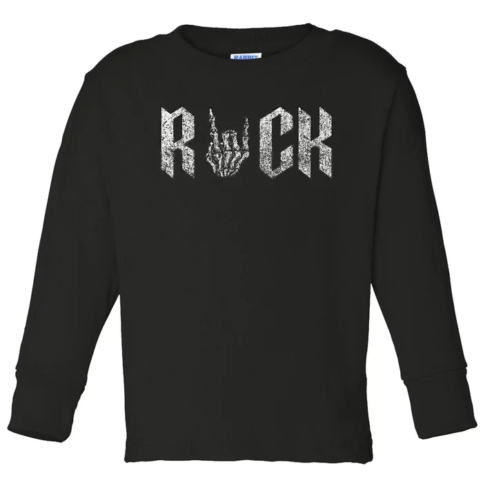 Rock On Band S For Women Rock And Roll Toddler Long Sleeve Shirt