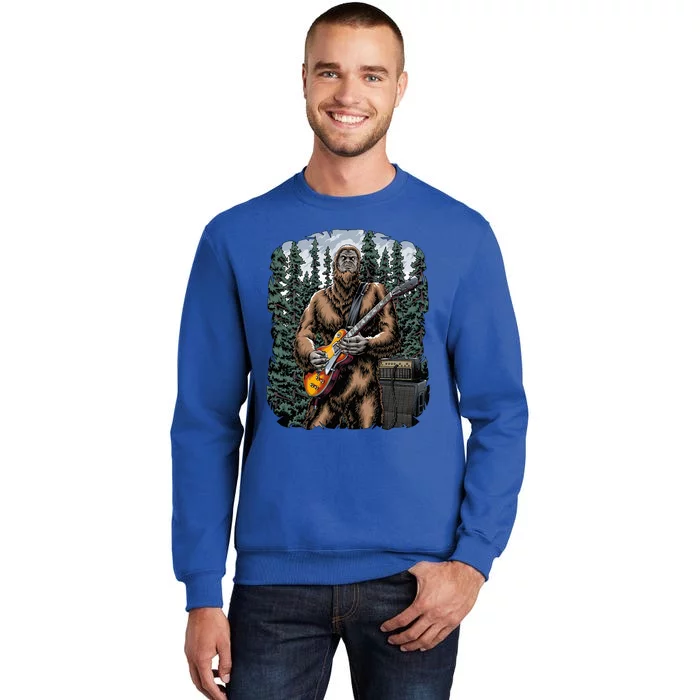 Rock On Bigfoot Sasquatch Loves Rock And Roll Graphic S Sweatshirt