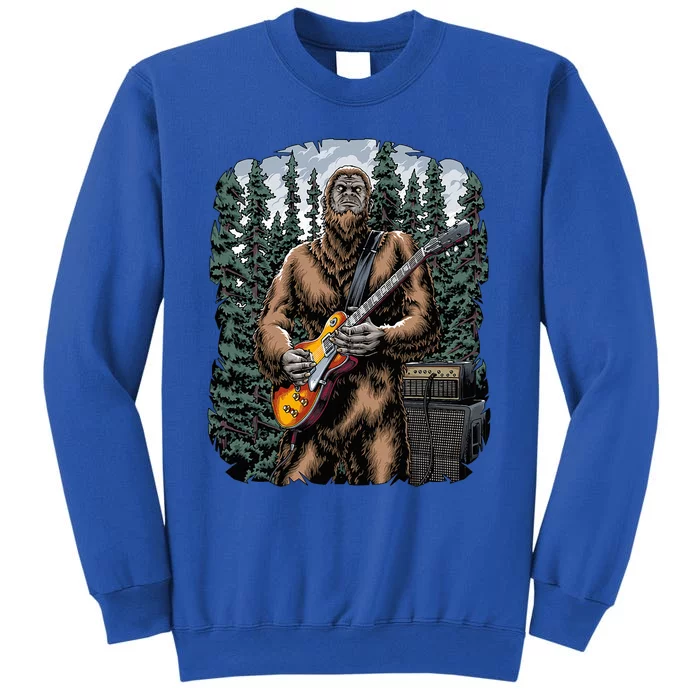 Rock On Bigfoot Sasquatch Loves Rock And Roll Graphic S Sweatshirt