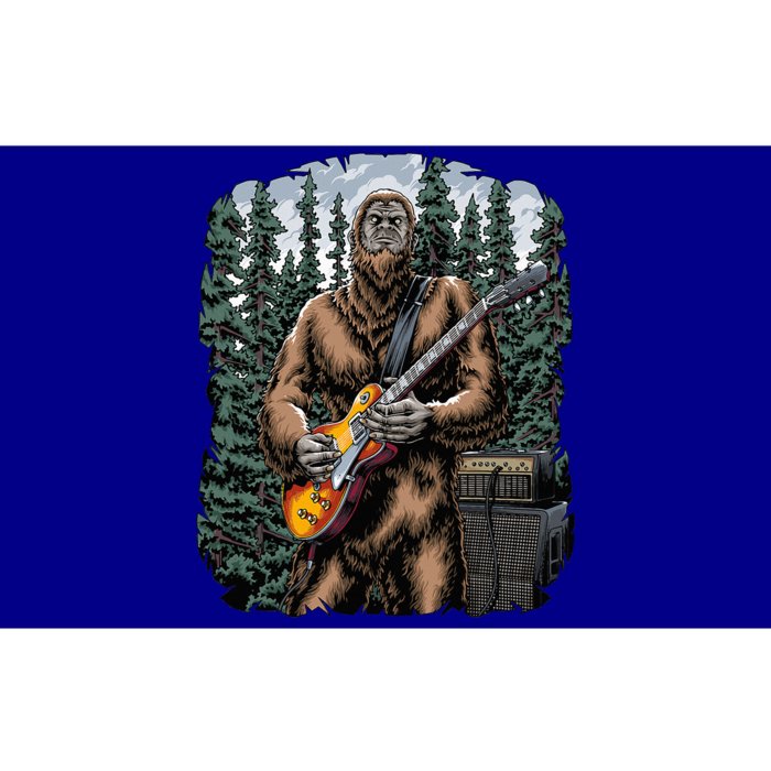 Rock On Bigfoot Sasquatch Loves Rock And Roll Graphic S Bumper Sticker