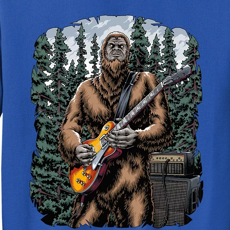 Rock On Bigfoot Sasquatch Loves Rock And Roll Graphic S Tall Sweatshirt