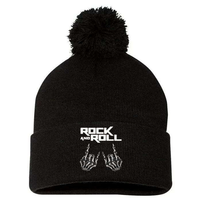 Rock On Band S For Women Rock And Roll Pom Pom 12in Knit Beanie