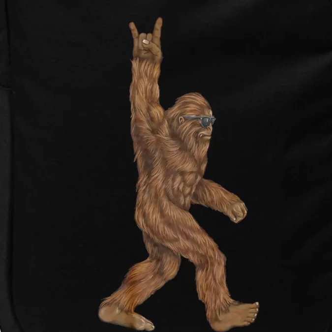 Rock On Bigfoot Sasquatch Loves Rock And Roll Impact Tech Backpack