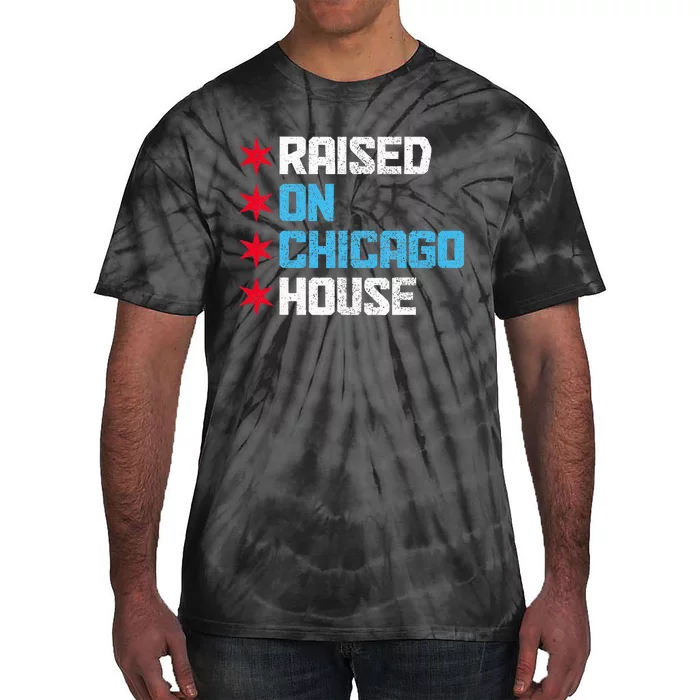 Raised On Chicago House Music Rave Party Vintage Tie-Dye T-Shirt