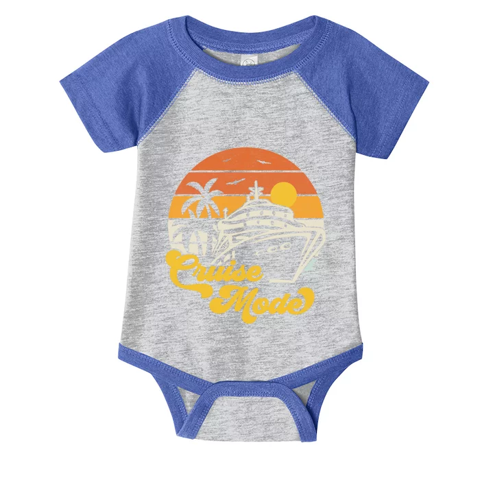 Retro On Cruise Mode Family Vacation Style Gift Infant Baby Jersey Bodysuit