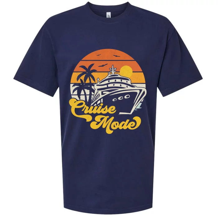 Retro On Cruise Mode Family Vacation Style Gift Sueded Cloud Jersey T-Shirt