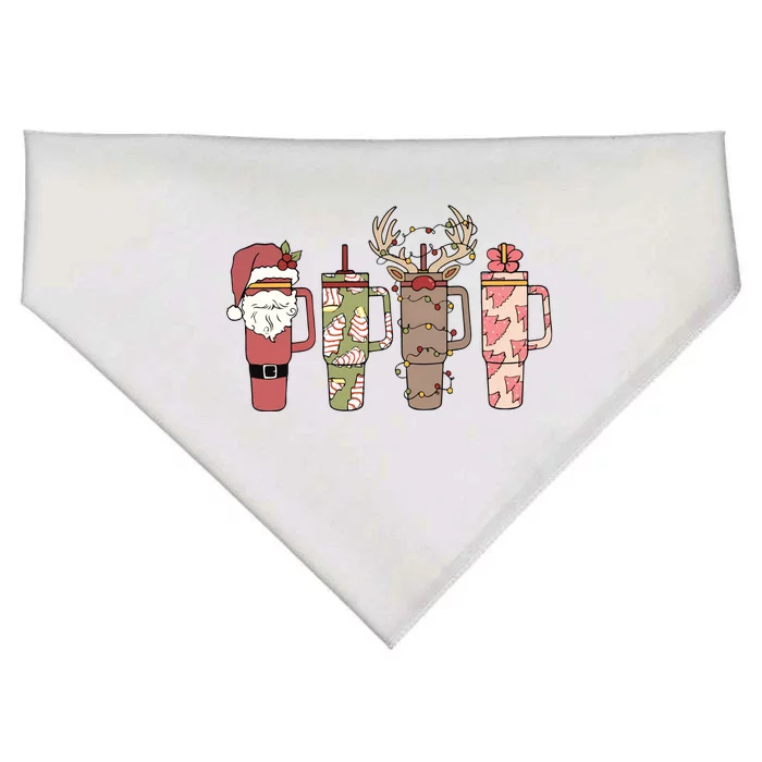 Retro Obsessive Cup Disorder Christmas Ocd Stanley Tumbler Christmas USA-Made Doggie Bandana