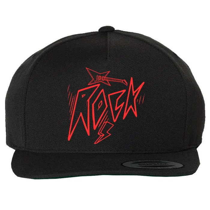 Rock On Cute Gift Wool Snapback Cap