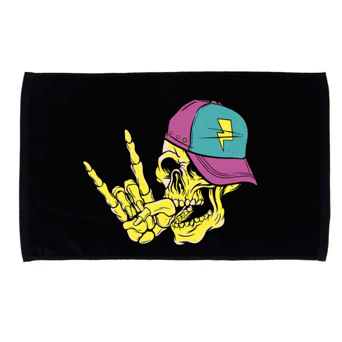 Rock On Cool Skull Microfiber Hand Towel