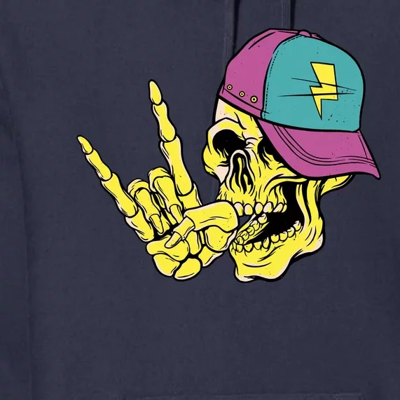 Rock On Cool Skull Premium Hoodie